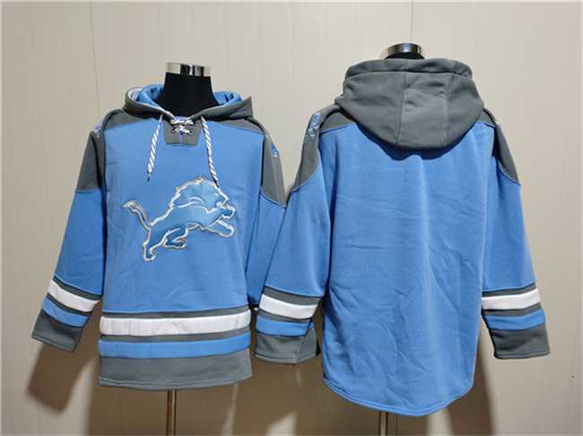 Men's Detroit Lions Blank Blue Ageless Must-Have Lace-Up Pullover Hoodie,We sell and wholesale Men's Detroit Lions Blank Blue Ageless Must-Have Lace-Up Pullover Hoodie on line form chian!